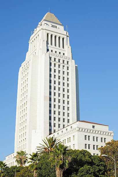 los angeles city hall - los angeles city hall imagens e fotografias de stock