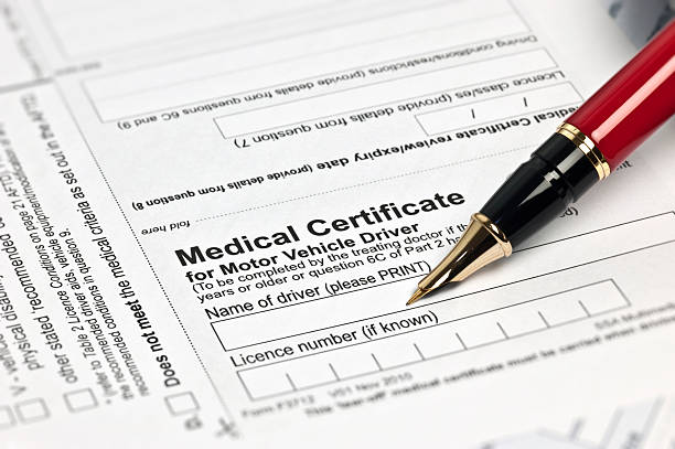 istock Medical Certificate For Motor Driver 184375077