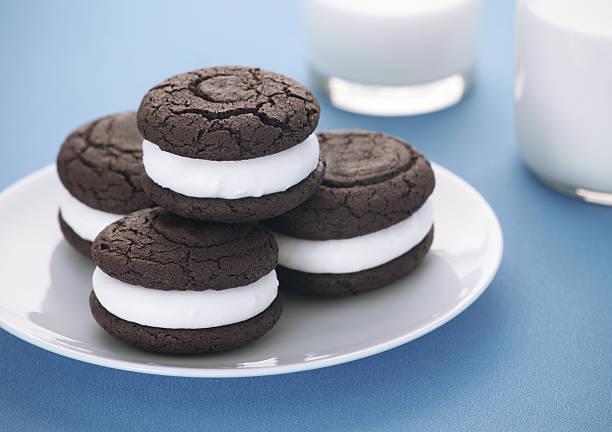 istock Chocolate Whoopie Pies and Milk 184375202