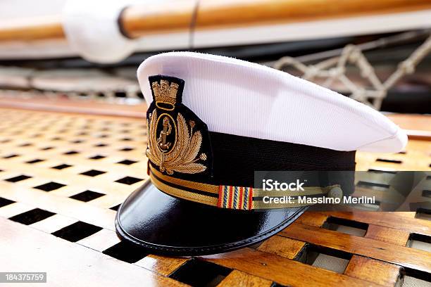 Captains Hat Stock Photo - Download Image Now - Boat Captain, Hat, Sailor Hat