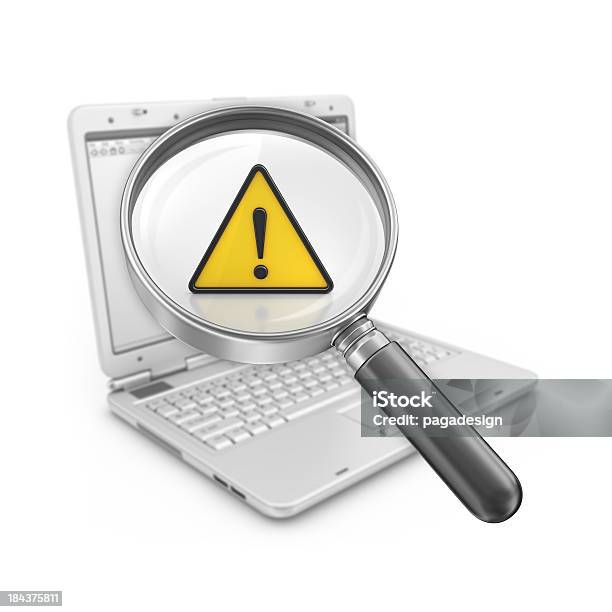 Foto de Aviso De Busca Na Internet e mais fotos de stock de Branco - Branco, Computador, Computador desktop