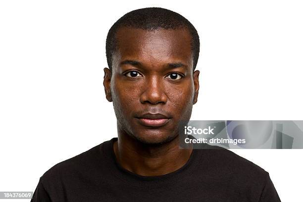 Serious Young Man Blank Expression Mug Shot Portrait Stock Photo - Download Image Now