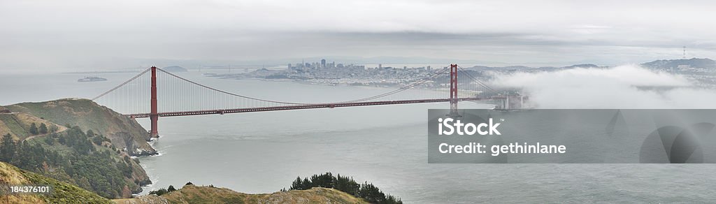 San Fransisco Panorama di Ponte Golden Gate - Foto stock royalty-free di Acqua