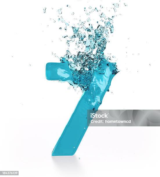 Liquid Zahl 7 Stockfoto und mehr Bilder von Zahl 7 - Zahl 7, Wasser, Dreidimensional