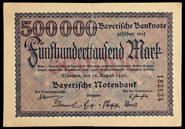 istock German money from 1923 500 000 marks 184376199