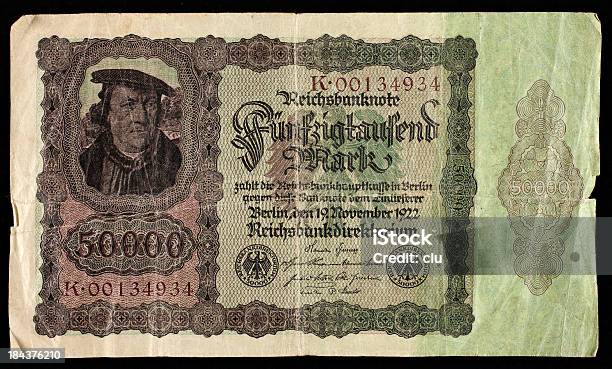 Alemão Dinheiro Em 1922 50000 Marcas - Fotografias de stock e mais imagens de Alemanha - Alemanha, Antigo, Berlim