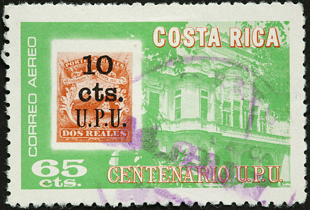 istock palace on an old Costa Rican postage stamp 184376273