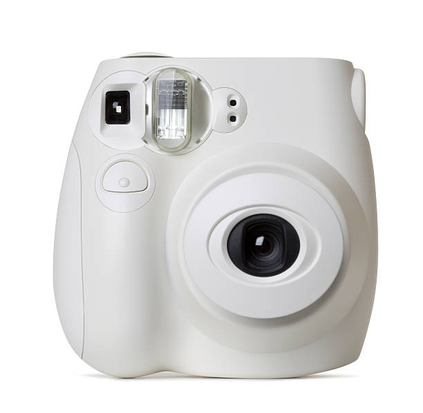 Instant camera Instant camera with Clipping Paths. cameras flashing stock pictures, royalty-free photos & images