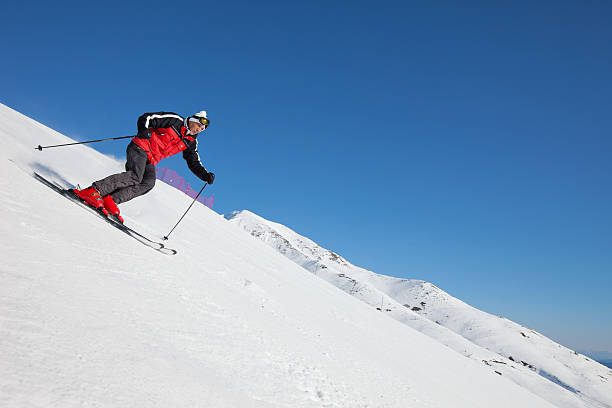 istock Skier at the top of a Mountain 184376779