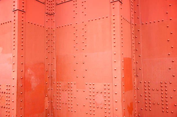 istock Red Rivets Industrial Background Golden Gate Bridge 184376820