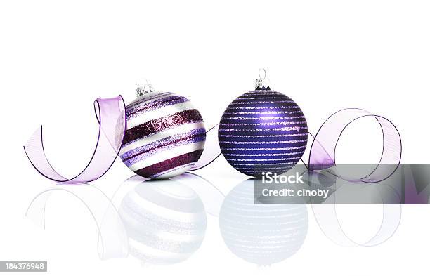 Purple Christmas Decoration Stock Photo - Download Image Now - Purple, Christmas Ornament, Cut Out