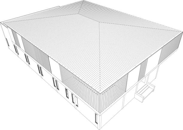 istock 3D illustration of residential project 1843774419