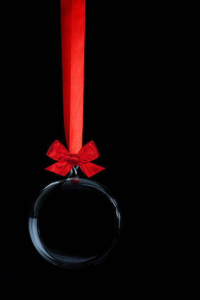 Transparent Christmas Ball On Black