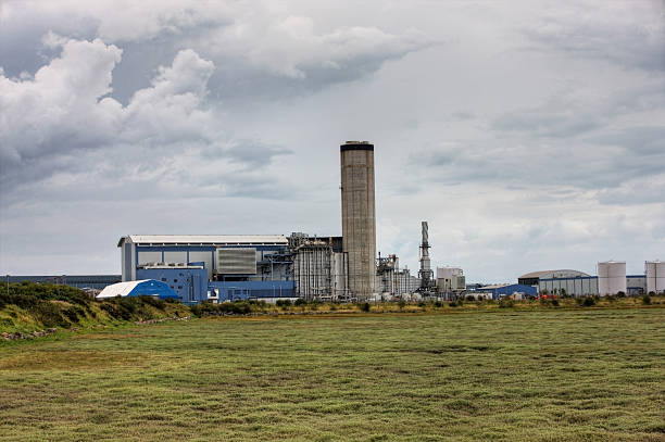 istock Oil refinery plant dark sky 184378295