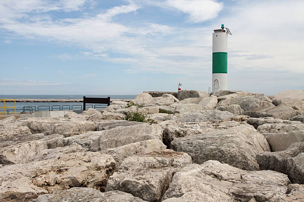 Kenosha, Wisconsin harbor front stock photo