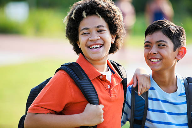 istock Close up of boys at school 184378788