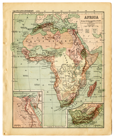 an old african map -1881