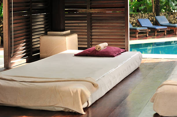 Luxury outdoor massage area