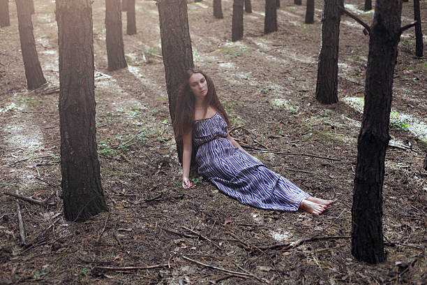 istock Beautiful woman in forest 184379803