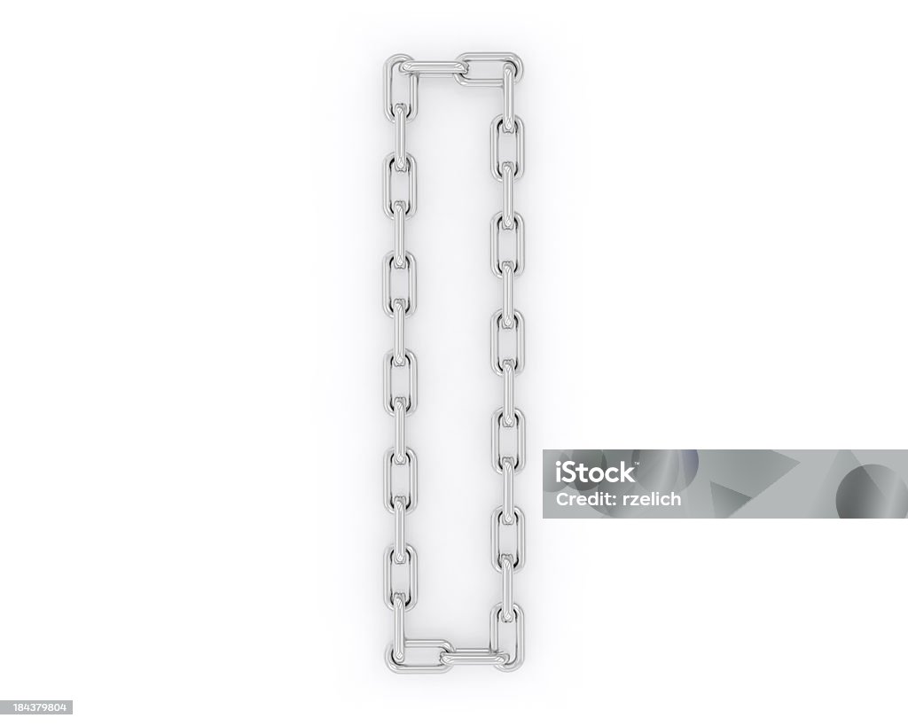 Chain letter "Letter I, chain alphabet series, 3d render" Alphabet Stock Photo