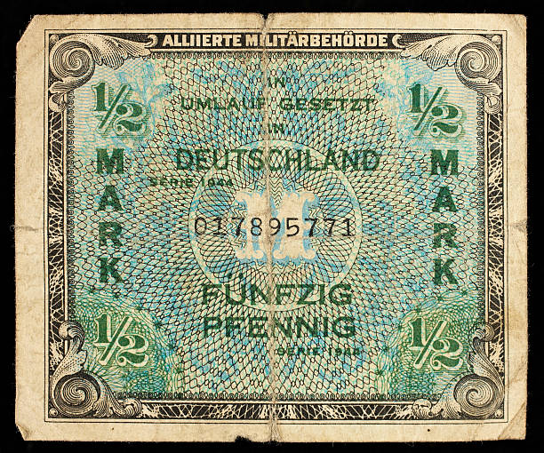 istock German money from 1944 half mark alliance military authority 184379927