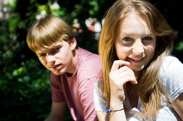 istock Pretty Teenage Couple 184380246