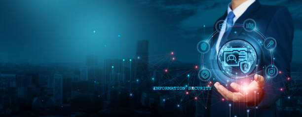 istock Businessman analysts analyze information security growth trends, company investments in technology, strategic planning for target markets. 1843805167