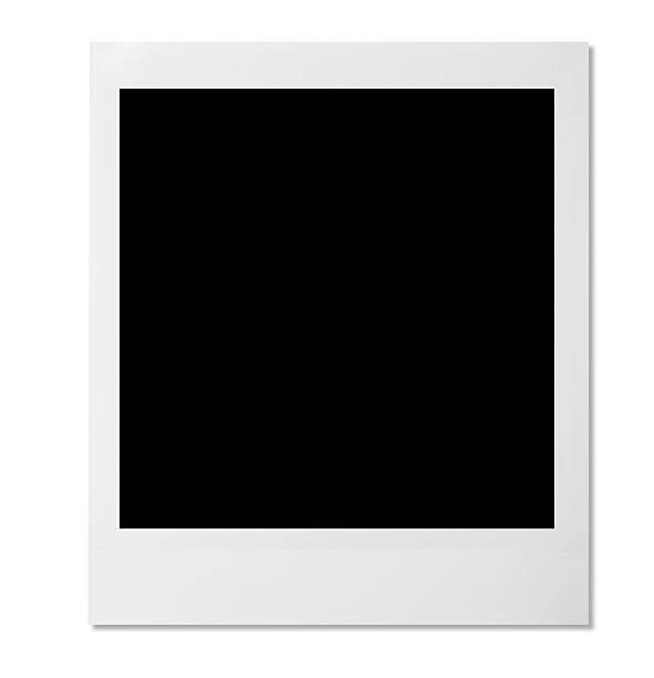 foto vuota modello su sfondo bianco - blank polaroid foto e immagini stock