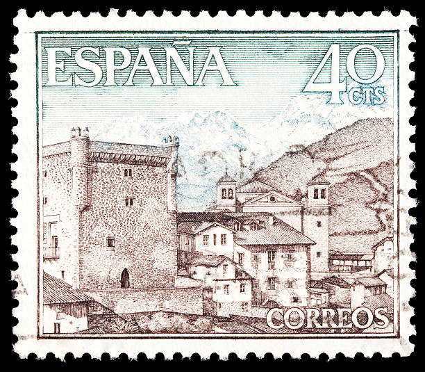 スペイン郵便切手 - old fashioned collection correspondence history ストックフォトと画像