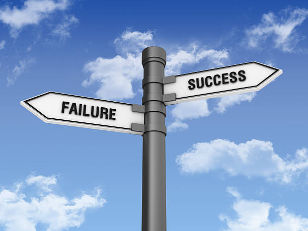 istock Directional Sign with Sucess Failure Words 184380649
