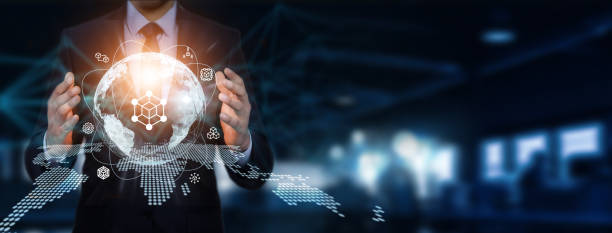 istock Blockchain technology and business technology concepts. 1843806747