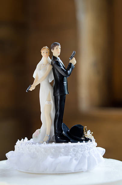 istock Cake topper bride and groom 184380912