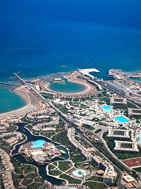 istock Aerial view Beach resort ,Hurghada, Red Sea 184381194