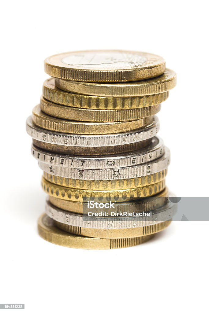 Monete. - Foto stock royalty-free di Valuta dell'Unione Europea