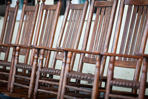 istock Wooden Rocking Chairs 184381409