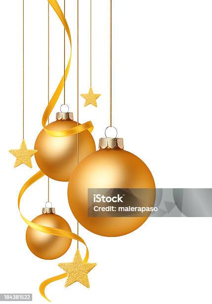 Weihnachtsdekoration Stockfoto und mehr Bilder von Christbaumkugel - Christbaumkugel, Gold - Edelmetall, Goldfarbig