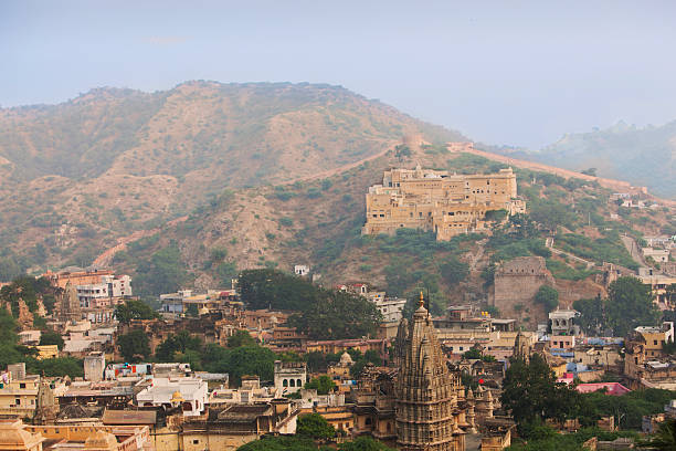 istock View over Jaipur with the fort, India 184381565