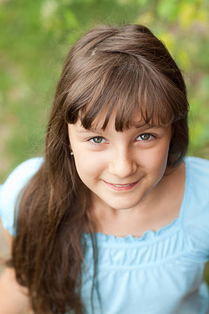 Smiling Girl Stock Photo - Download Image Now - 10-11 Years, 2000