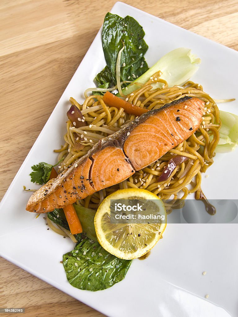 Salmão teryaki - Foto de stock de Teriyaki Salmon royalty-free