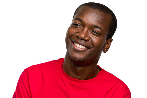 maschio verticale - t shirt men red portrait foto e immagini stock