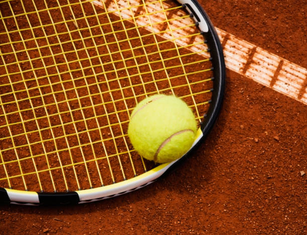 istock Tennis ball and racket. 184382905