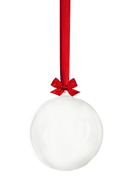 istock Transparent Christmas Ball On White 184383095