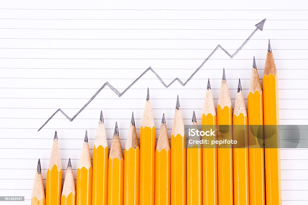 Ausgerichtet Graphit Stifte - Lizenzfrei Bleistift Stock-Foto