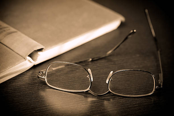 istock Book and Glasses. Vintage style 184383900