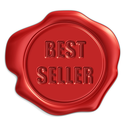 isolated best seller red seal.3d render.