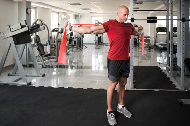 istock Man Exercising With a Resistance Band 1843839876