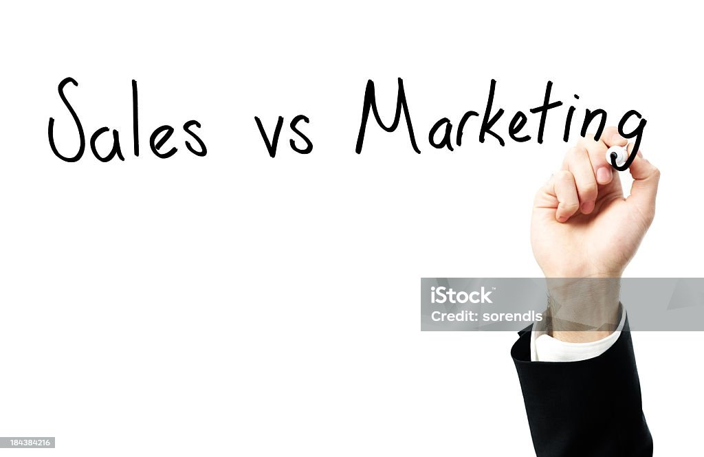 Sales vs Marketing - Lizenzfrei Anzug Stock-Foto