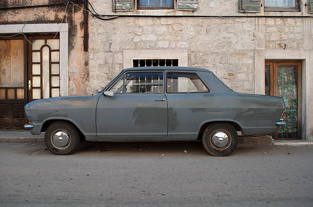 istock Classic car in street. 184384269
