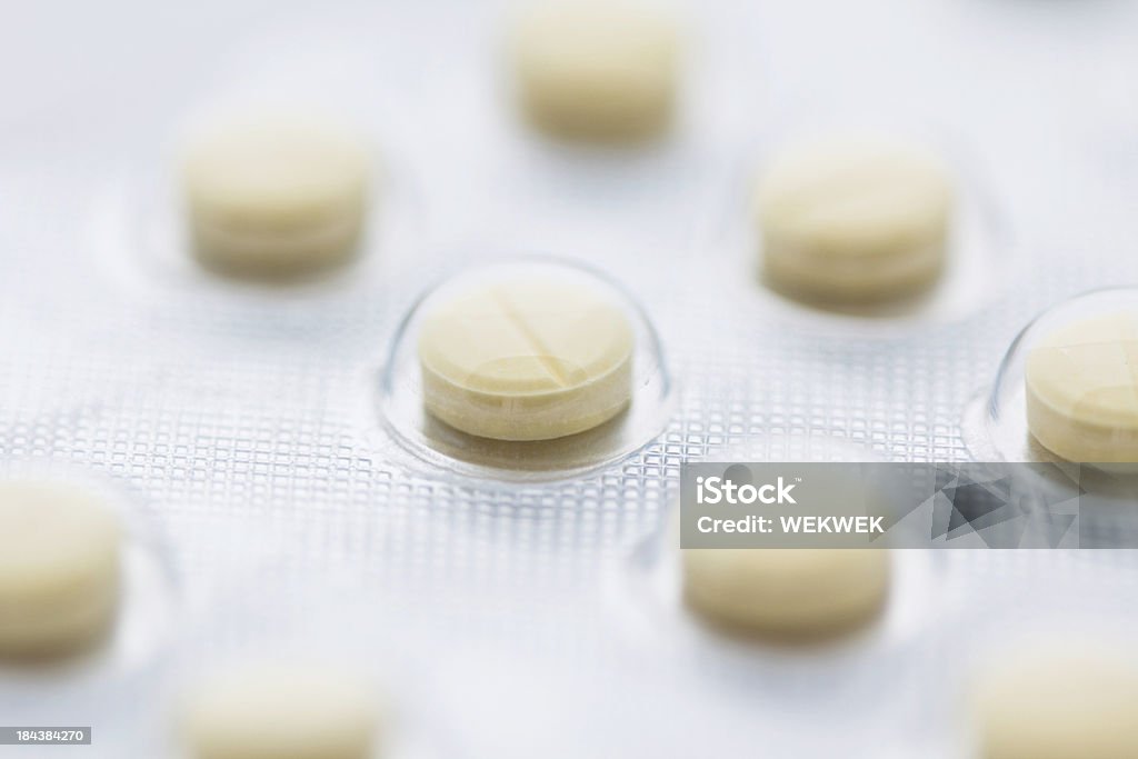 Folic acid pills in blister pack Beauty Stock Photo