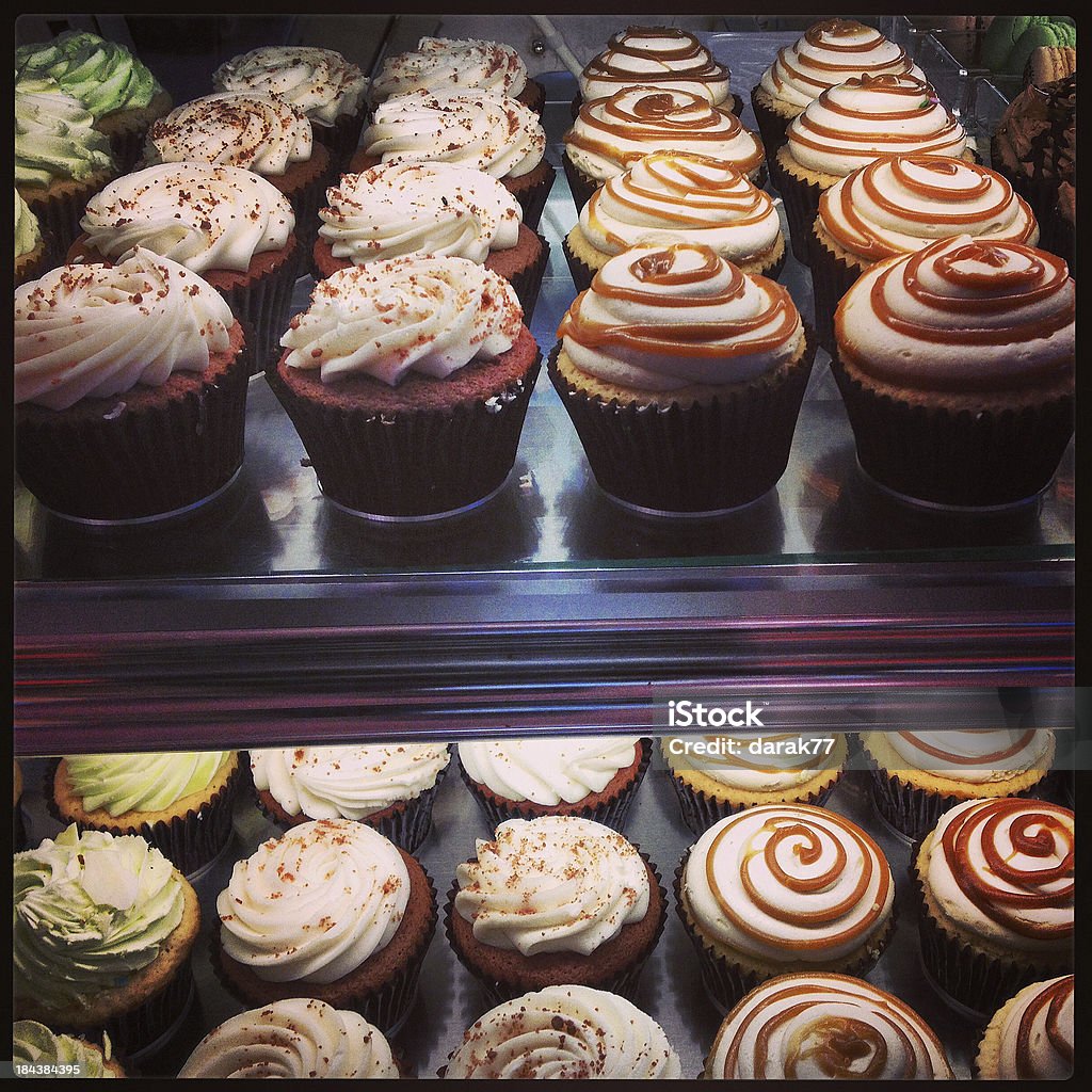 Delicious Cupcakes Cupcakes at a bakery photographed with an Iphone 4S and edited with Instagram app. Auto Post Production Filter Stock Photo